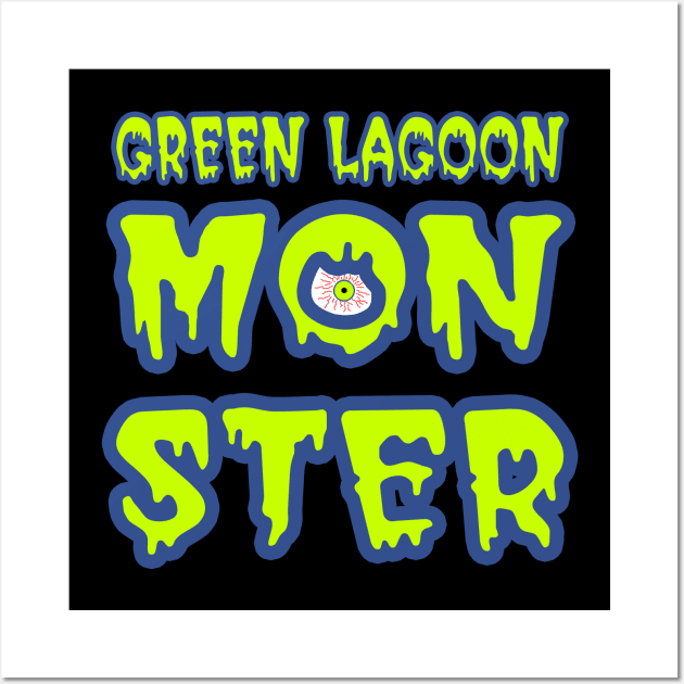 Green Lagoon Monster Wall Art by Scar